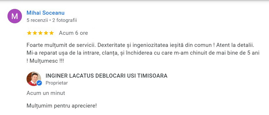LACATUS DEBLOCARI USI TIMISOARA